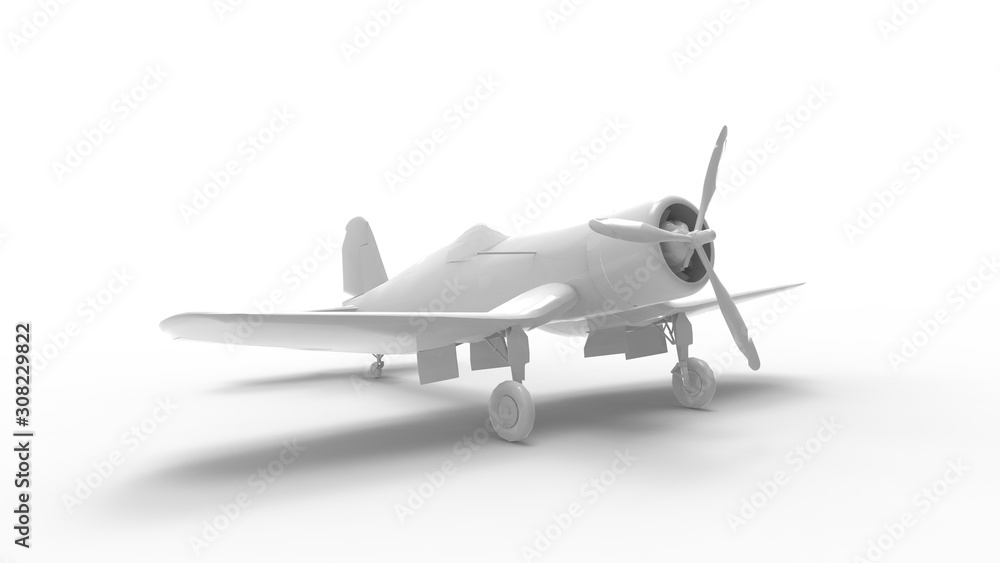 3d rendering of war world 2 fighter airplane isolated in studio background 3d rendering of war world 2 fighter airplane isolated in studio background