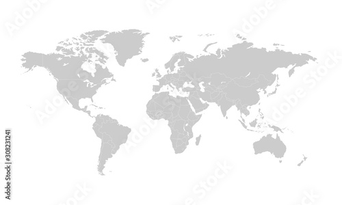 Fototapeta Naklejka Na Ścianę i Meble -  World map with countries borders.