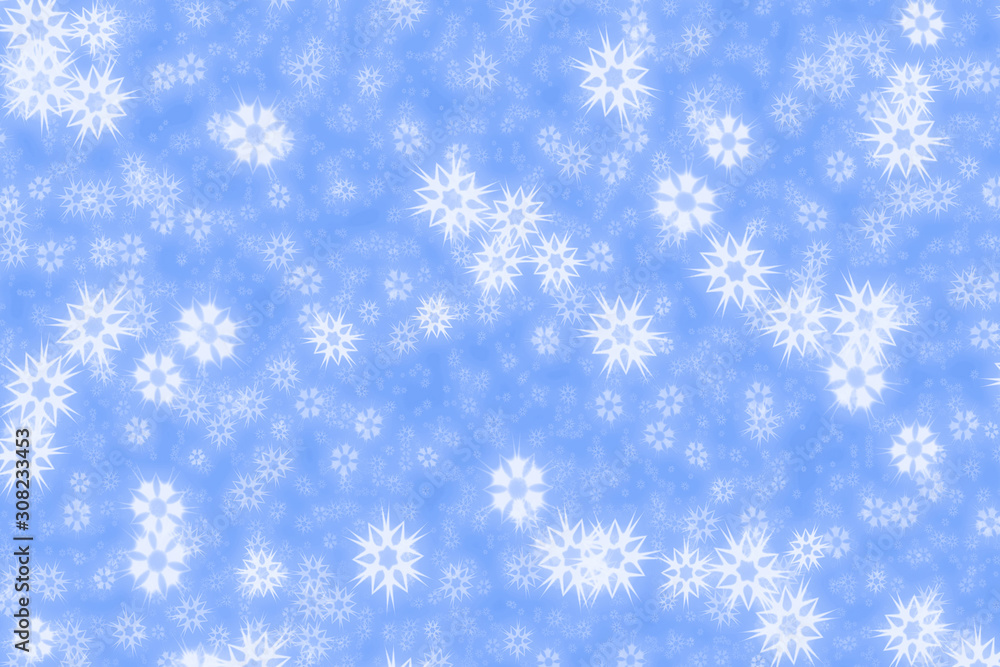 Blue background with snowflakes. Blue background with snowflakes.