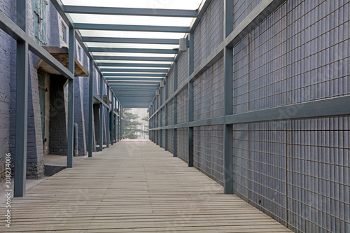 Wallpaper Mural Steel fence passage Torontodigital.ca