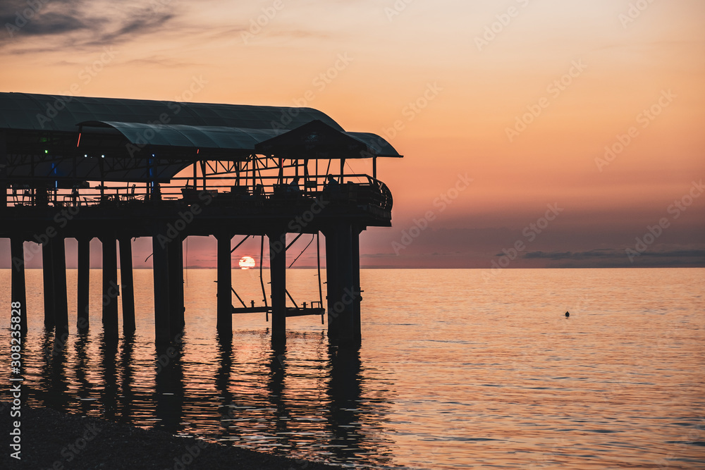 pier at sunset