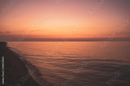 sunset on the beach