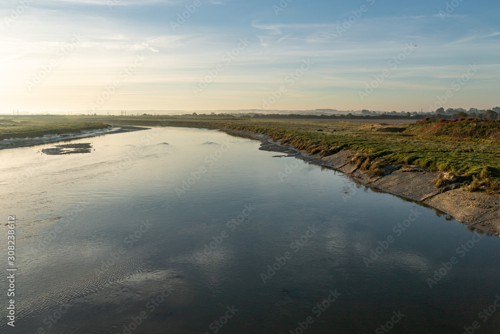 La Canche à l'aube à Etaples