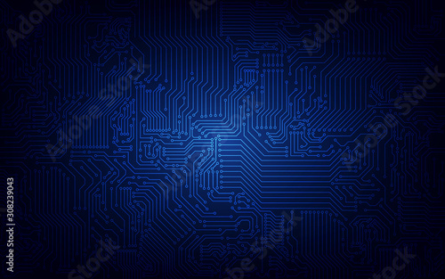Computer circuit board. Abstract technological background.