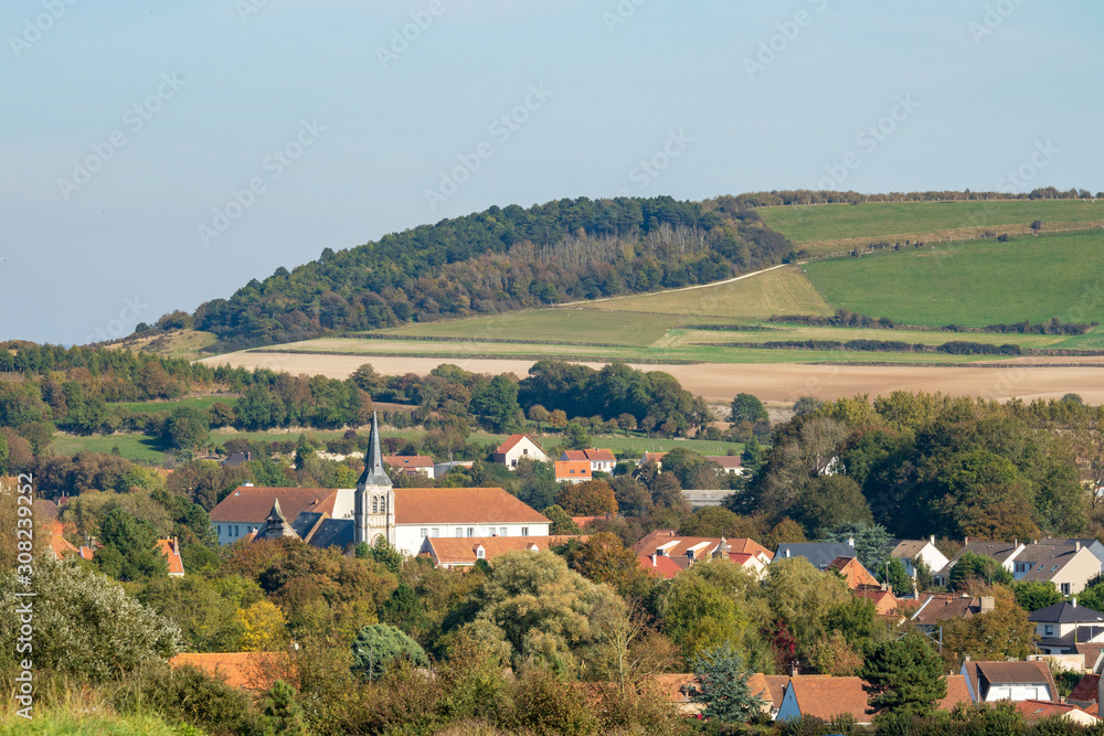 Le village de Neufchâtel-Hardelot et la campagne environnante