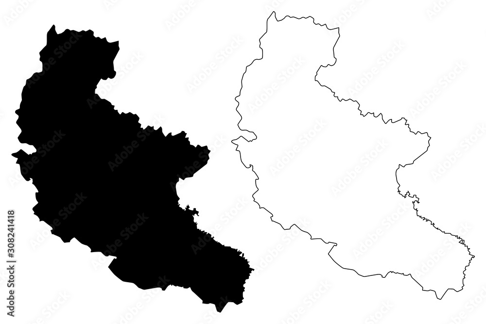 Kakheti region (Republic of Georgia - country, Administrative divisions of Georgia) map vector illustration, scribble sketch Kakheti map....