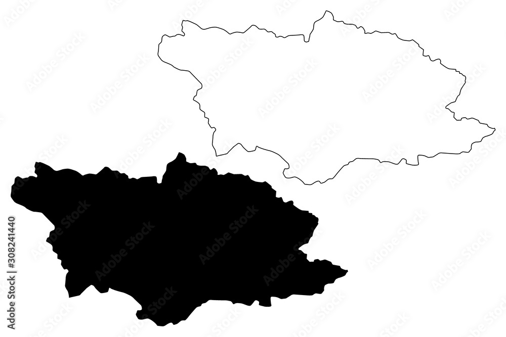 Racha-Lechkhumi and Kvemo Svaneti region (Republic of Georgia - country, Administrative divisions of Georgia) map vector illustration, scribble sketch Racha Lechkhumi and Kvemo Svaneti map....