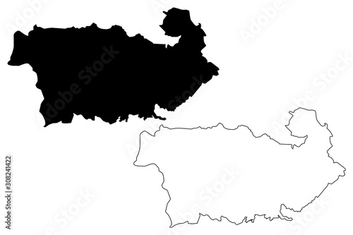 Kvemo Kartli region (Republic of Georgia - country, Administrative divisions of Georgia) map vector illustration, scribble sketch Kvemo Kartli map.... photo