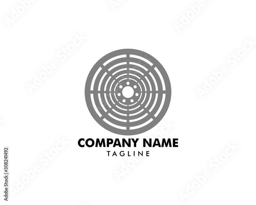 Manhole Cover Logo Template Design