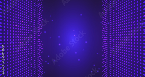 Photo 3D particle purple dark background