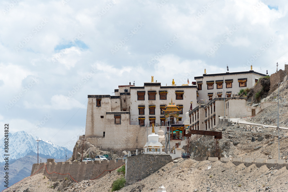 Ladakh, India - Jul 09 2019 - Spituk Monastery (Spituk  Gompa) in Ladakh, Jammu and Kashmir, India. The Monastery was originally built in 11th century.