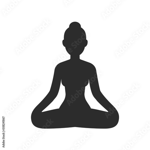 Woman meditating in lotus pose