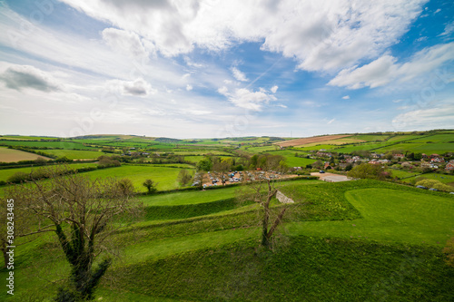 The landscape view from Carisbrooke Castle on the Isle of Wight photo