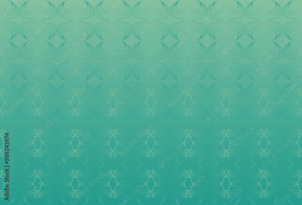Fototapeta premium Turquoise background with blue elements.