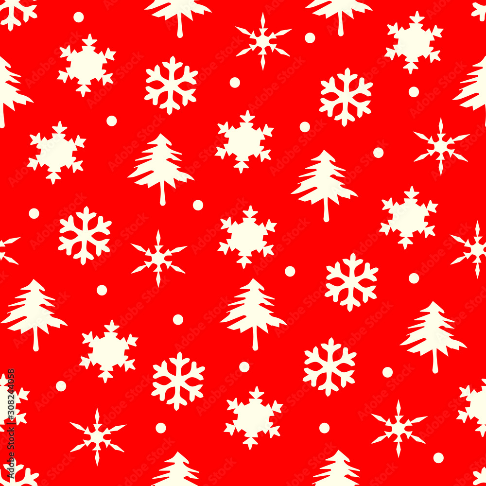 Christmas symbols seamless pattern. For printing, fabric, web, Wallpaper. Christmas symbols seamless pattern. For printing, fabric, web, Wallpaper.