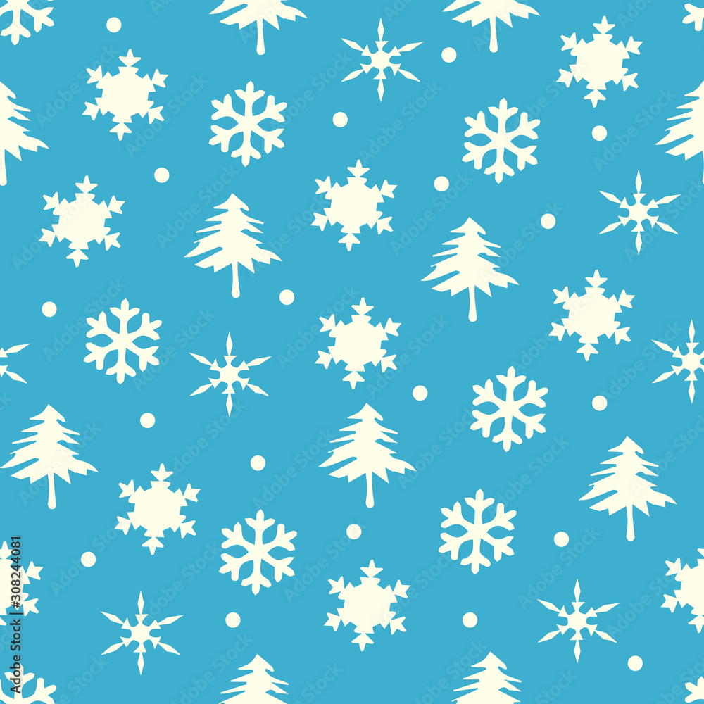 Christmas symbols seamless pattern. Christmas symbols seamless pattern.