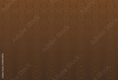 Dark brown classic background with beige elements.