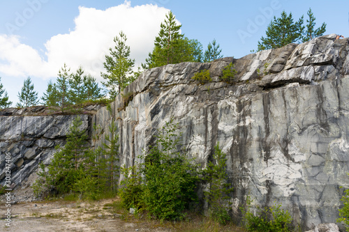 Italian quarry in Ruskeala mountain 