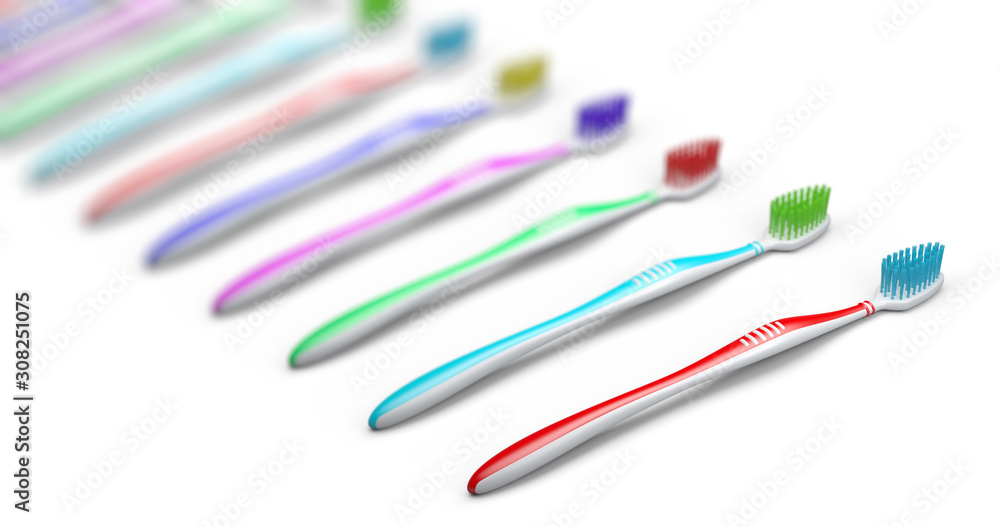 No trademarks. My own design of toothbrush. 3D Illustration. No trademarks. My own design of toothbrush. 3D Illustration.