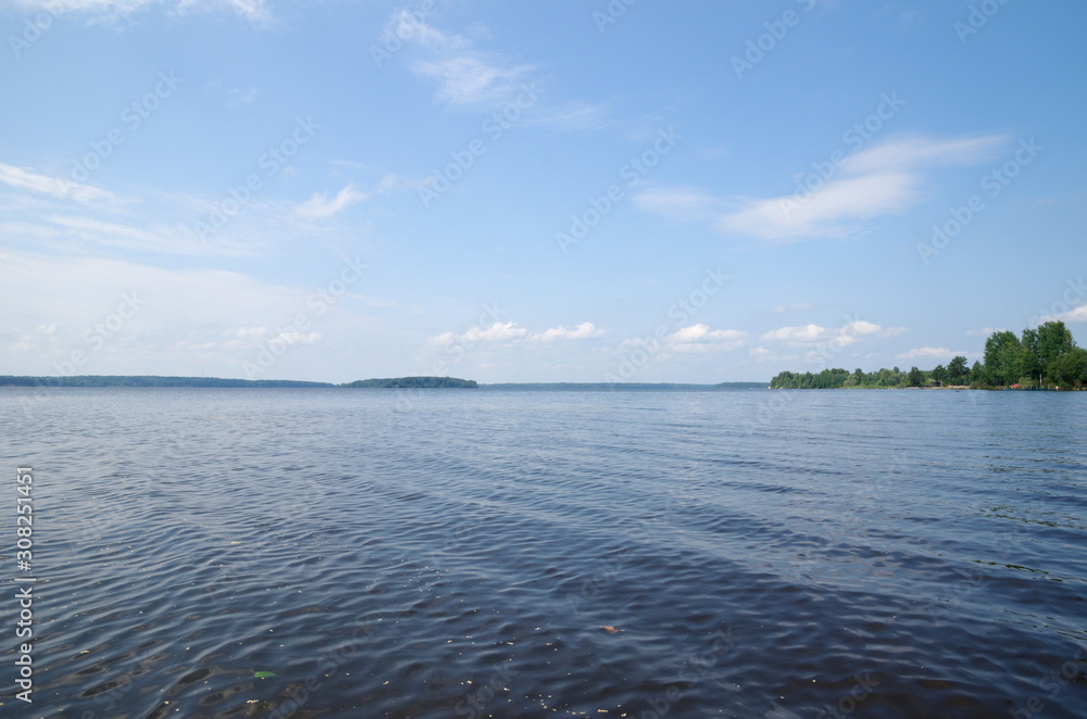 Volgo lake on a Sunny summer day. Tver region, Russia