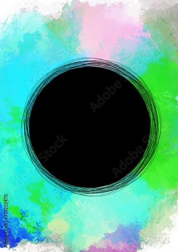 アブストラクト  フレーム　背景素材　ペイント 