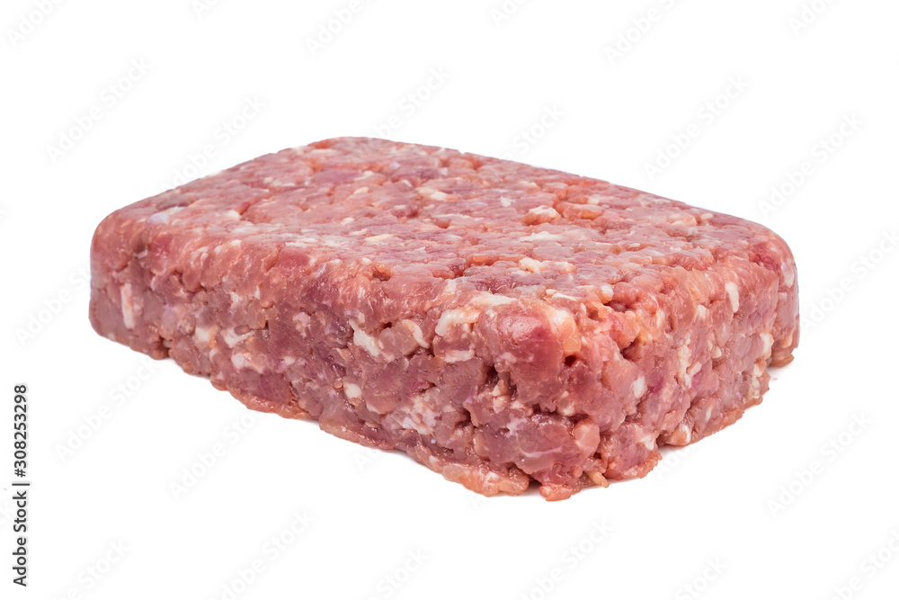 Raw meat pork chop isolated on white background.food concept for advertising Raw meat pork chop isolated on white background.food concept for advertising