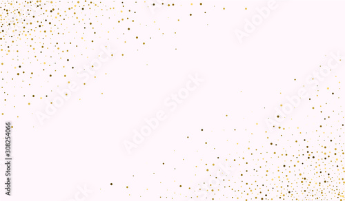Pink Circle Light Illustration. Art Dot Banner. Golden Design. Pink Glow Vector Wallpaper. Splash Luxury Card.