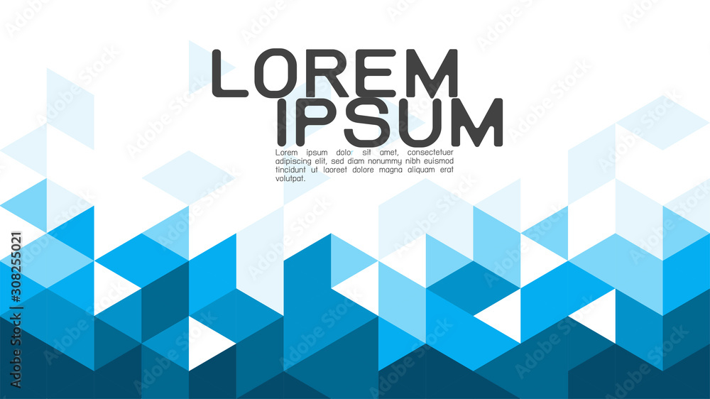 Abstract gradient blue background with mixed geometric template and modern overlapping on white background, space for text on below position. Vector illustration Abstract gradient blue background with mixed geometric template and modern overlapping on white background, space for text on below position. Vector illustration
