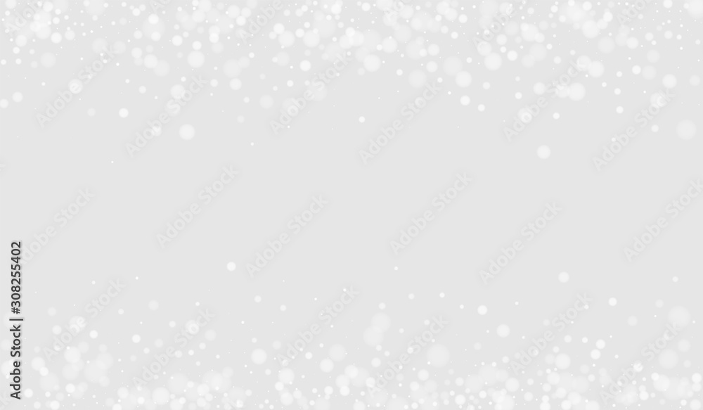 Grey Ice Holiday Background. Falling Snowflake Wallpaper. Transparent Background. Grey Snow Vector Pattern. Snow Cold Card.