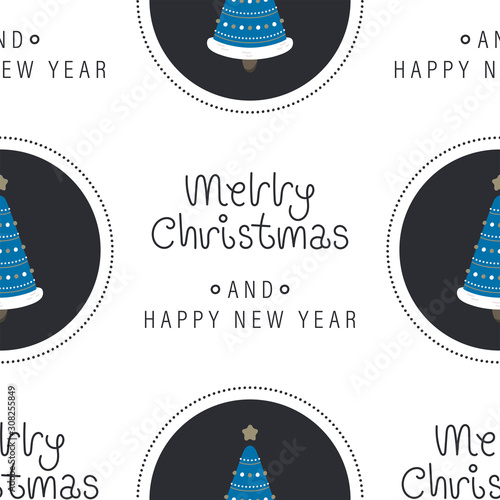 Festive background for new year or christmas. Seamless texture of the christmas tree. For wallpaper, pattern fills, web page, surface textures, textile print, wrapping paper - Vector