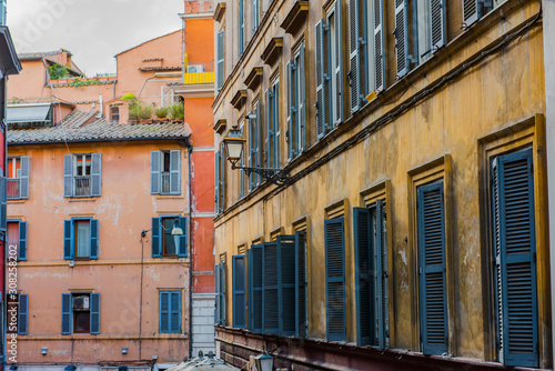 Old architecture and colorful landscape in Rome