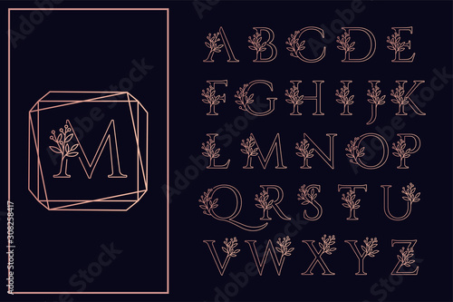 Beauty floral font suitable for wedding, salon logo, cosmetic logo, feminine logo, food logo