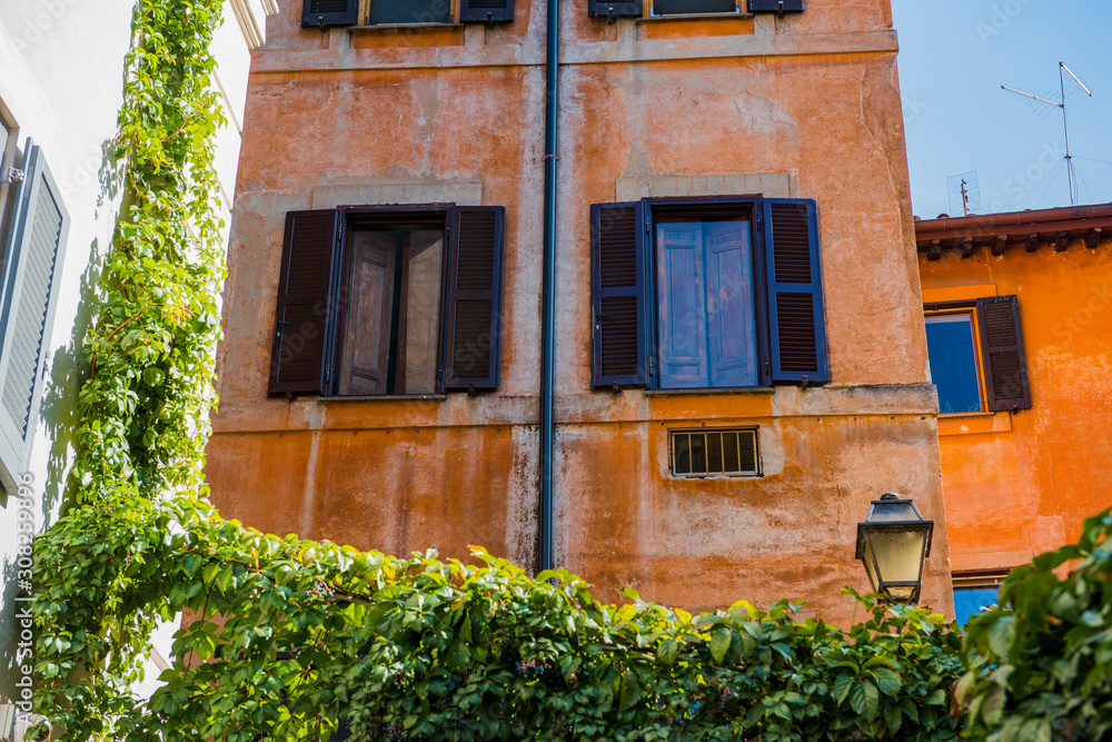 Old architecture and colorful landscape in Rome Old architecture and colorful landscape in Rome