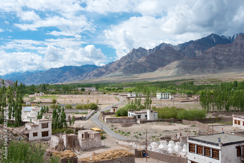 Ladakh, India - Jul 06 2019 - Beautiful scenic view from Stakna Village in Ladakh, Jammu and Kashmir, India.