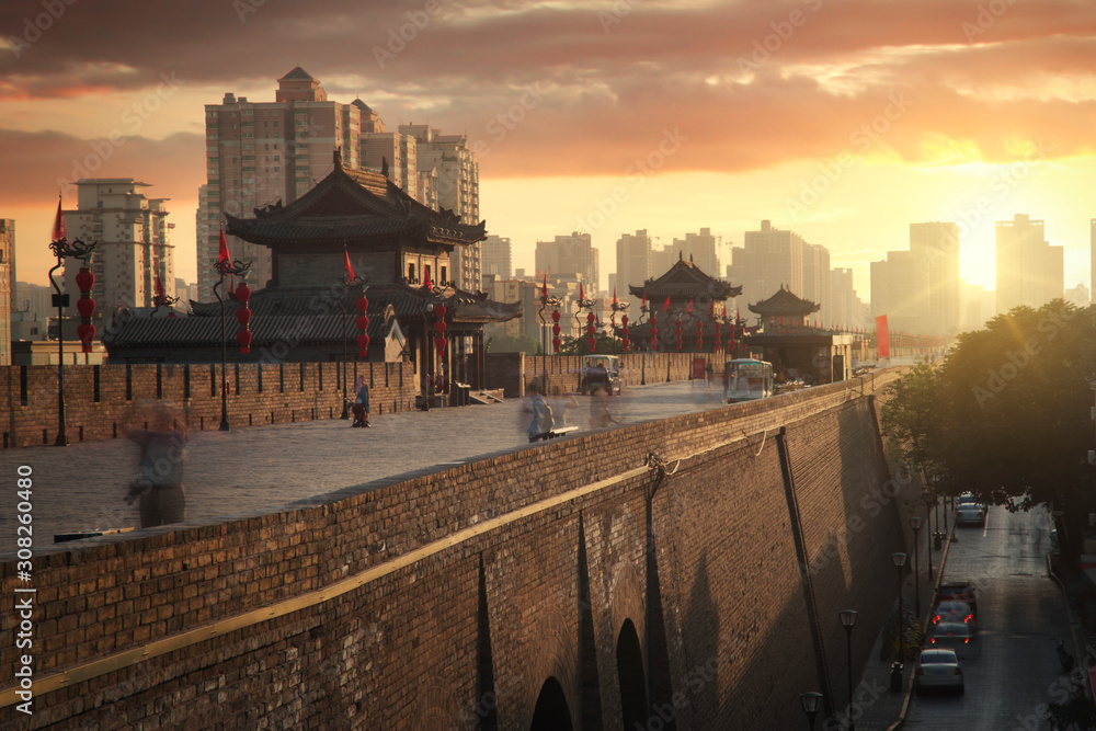 Naklejka premium Xian city wall.
