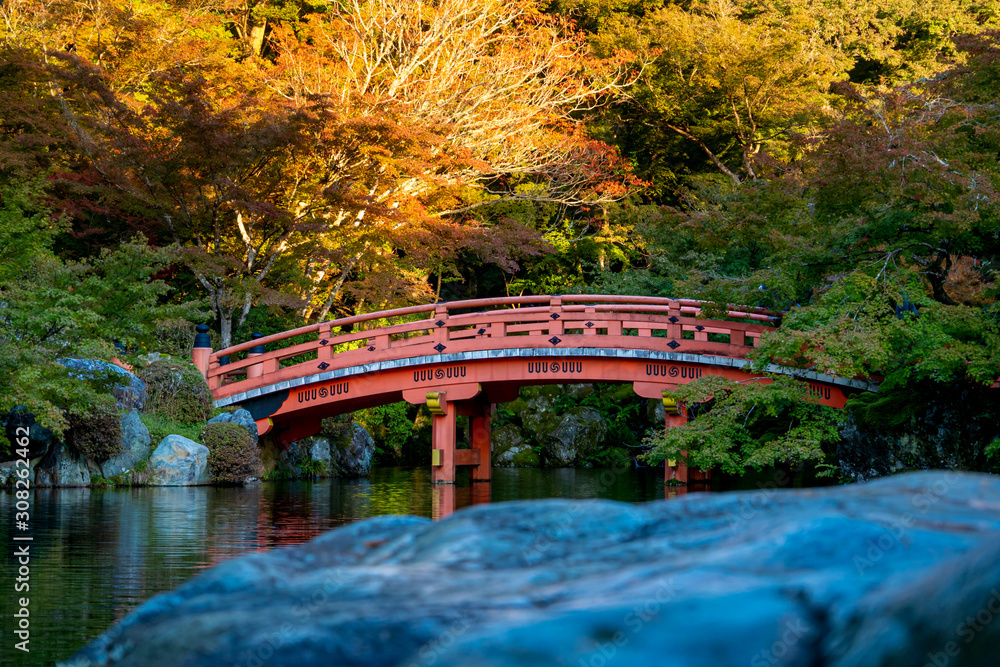 Japanese autumn fall. Kyoto Daigoji temple. Japanese autumn fall. Kyoto Daigoji temple.