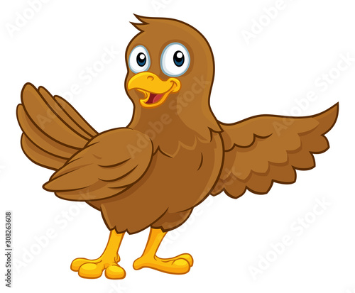 A cute cartoon bird charact...