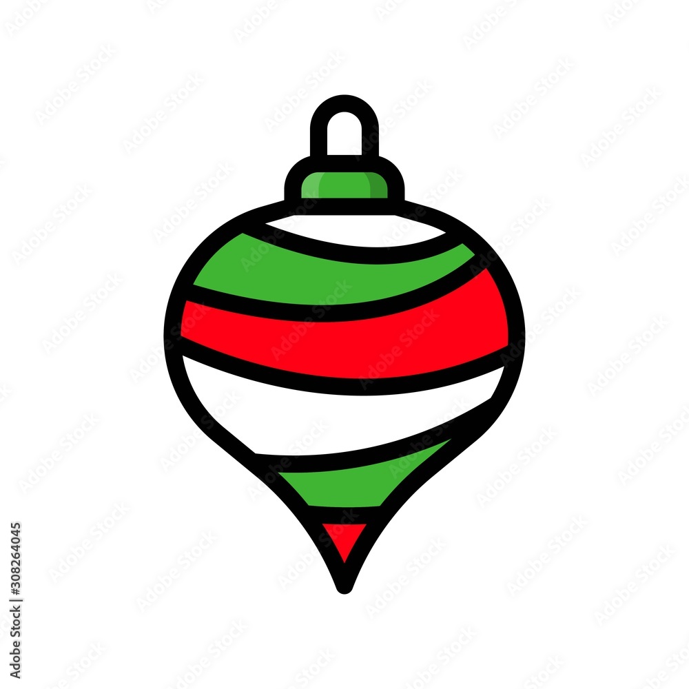 Cute Christmas ball, isolated on white background Cute Christmas ball, isolated on white background