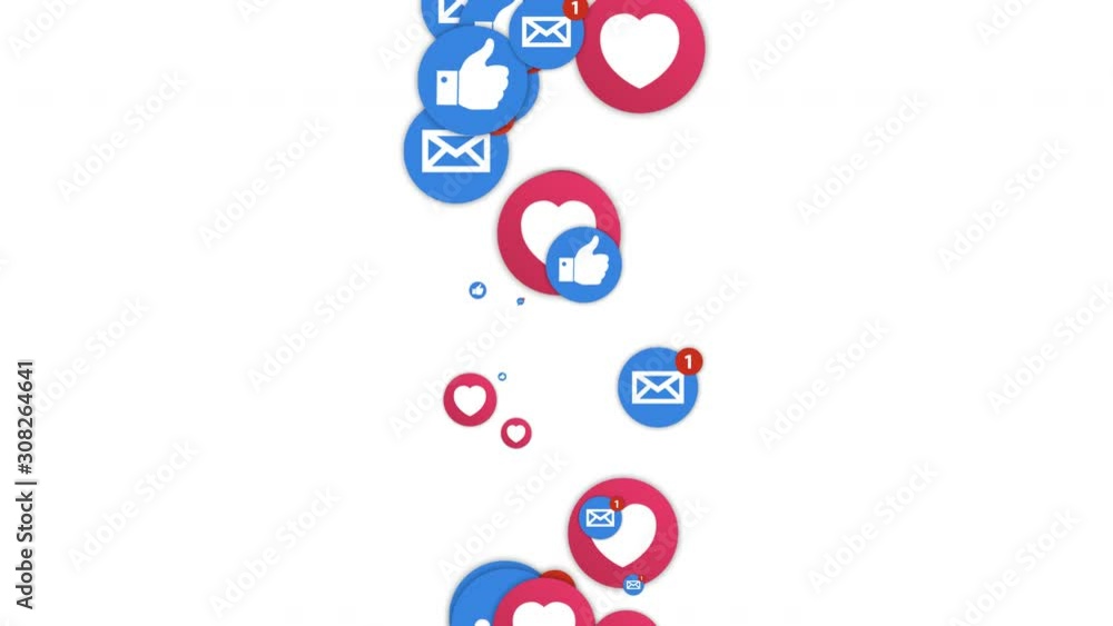 video, notifiche, condivisioni, like, video, notifiche, condivisioni, like,