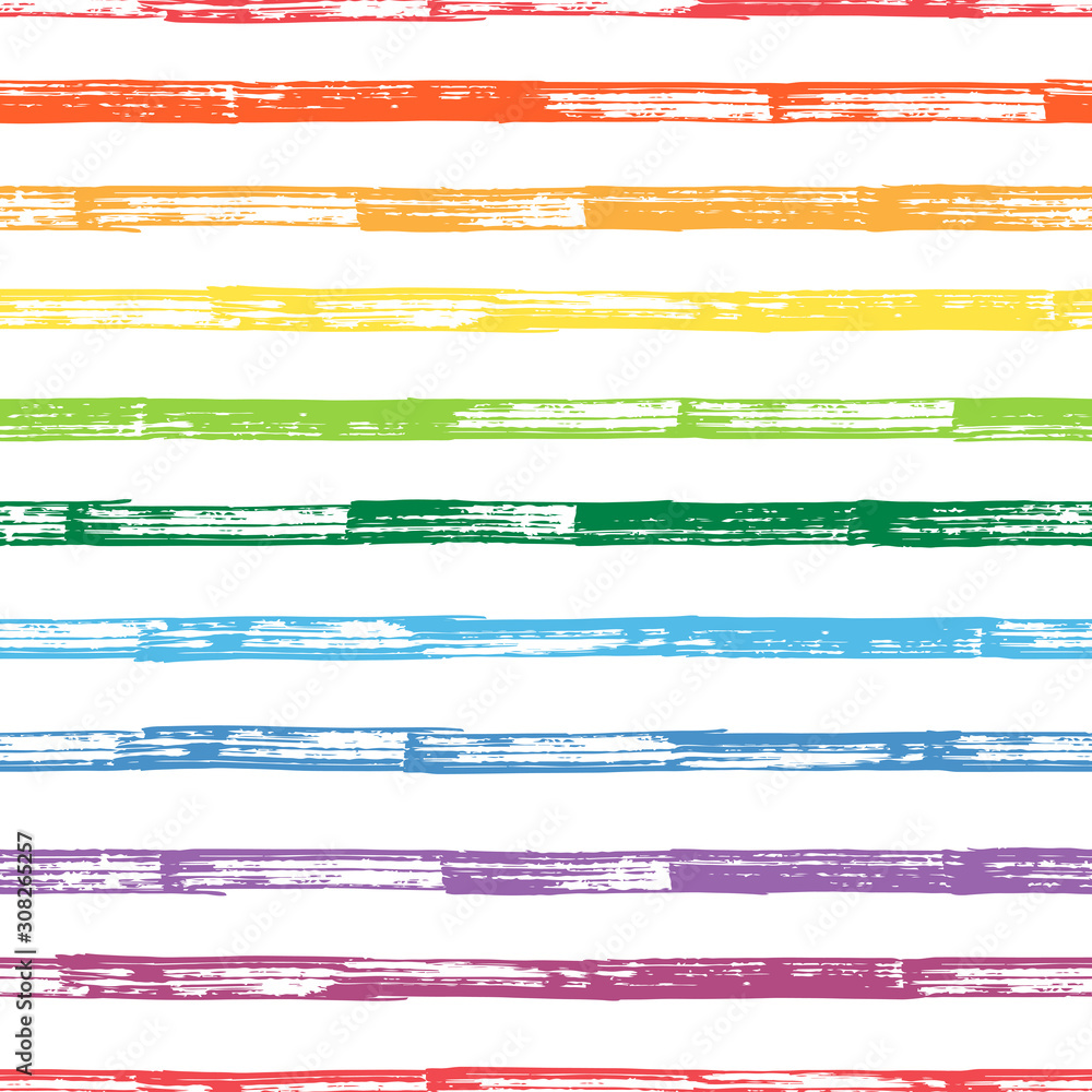 Obraz premium Seamless Colorful grunge stroke stripes vector background
