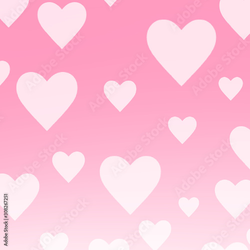 Pink heart background  texture pattern  happy valentines day card and love  illustration