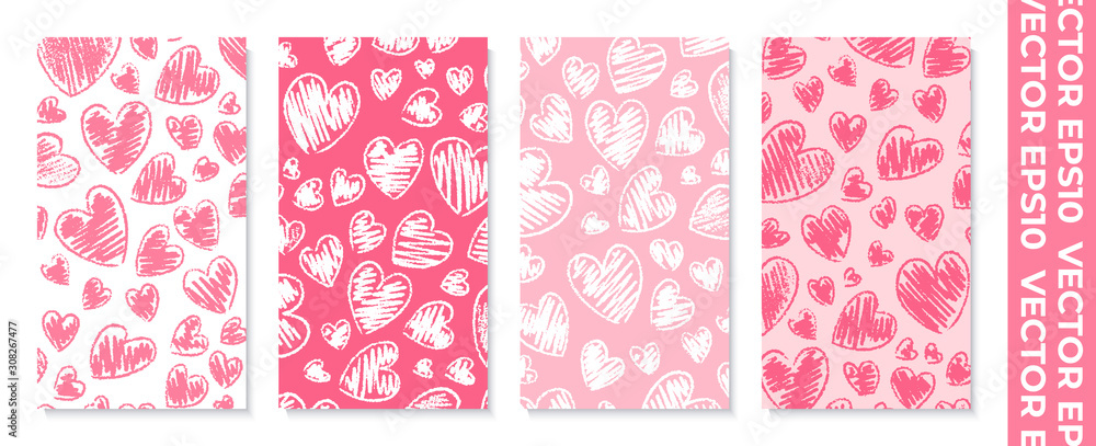 Set of banners for socail networks. Design for valentines day. Set of banners for socail networks. Design for valentines day.