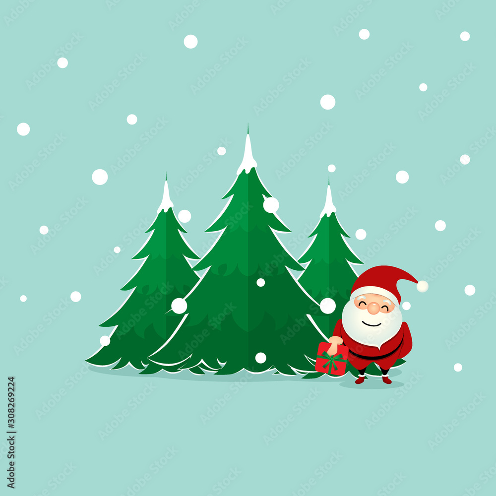 Santa Claus. Christmas background. Christmas Greeting Card. Vector illustration. Santa Claus. Christmas background. Christmas Greeting Card. Vector illustration.