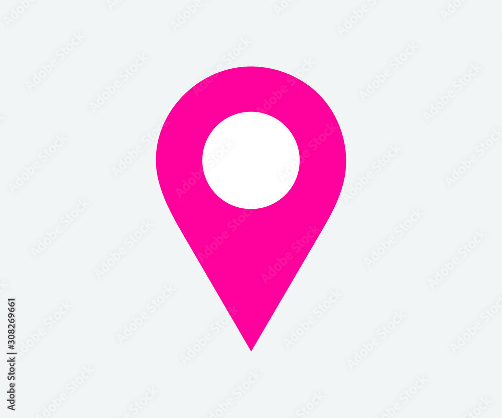 simple pink location pin symbol. eps 8 vector simple pink location pin symbol. eps 8 vector