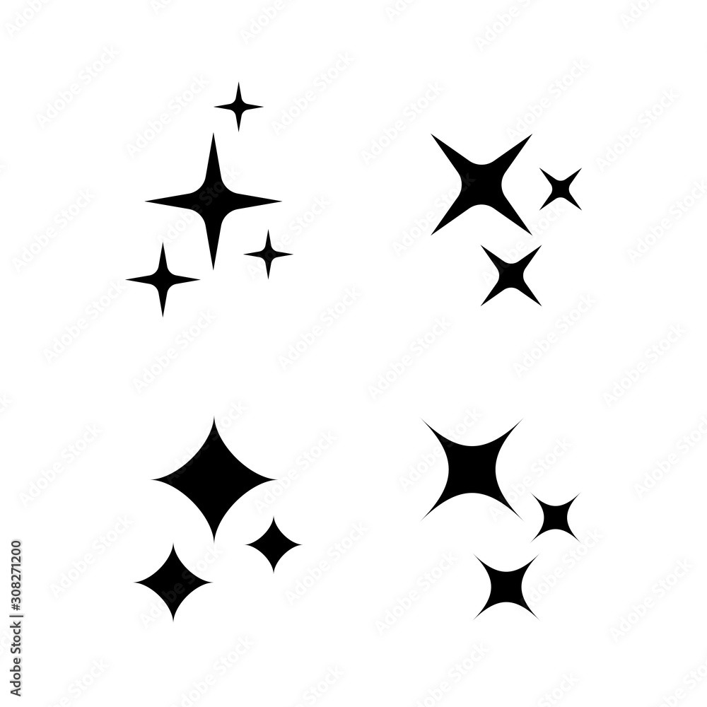 Sparkle stars vector icons Sparkle stars vector icons