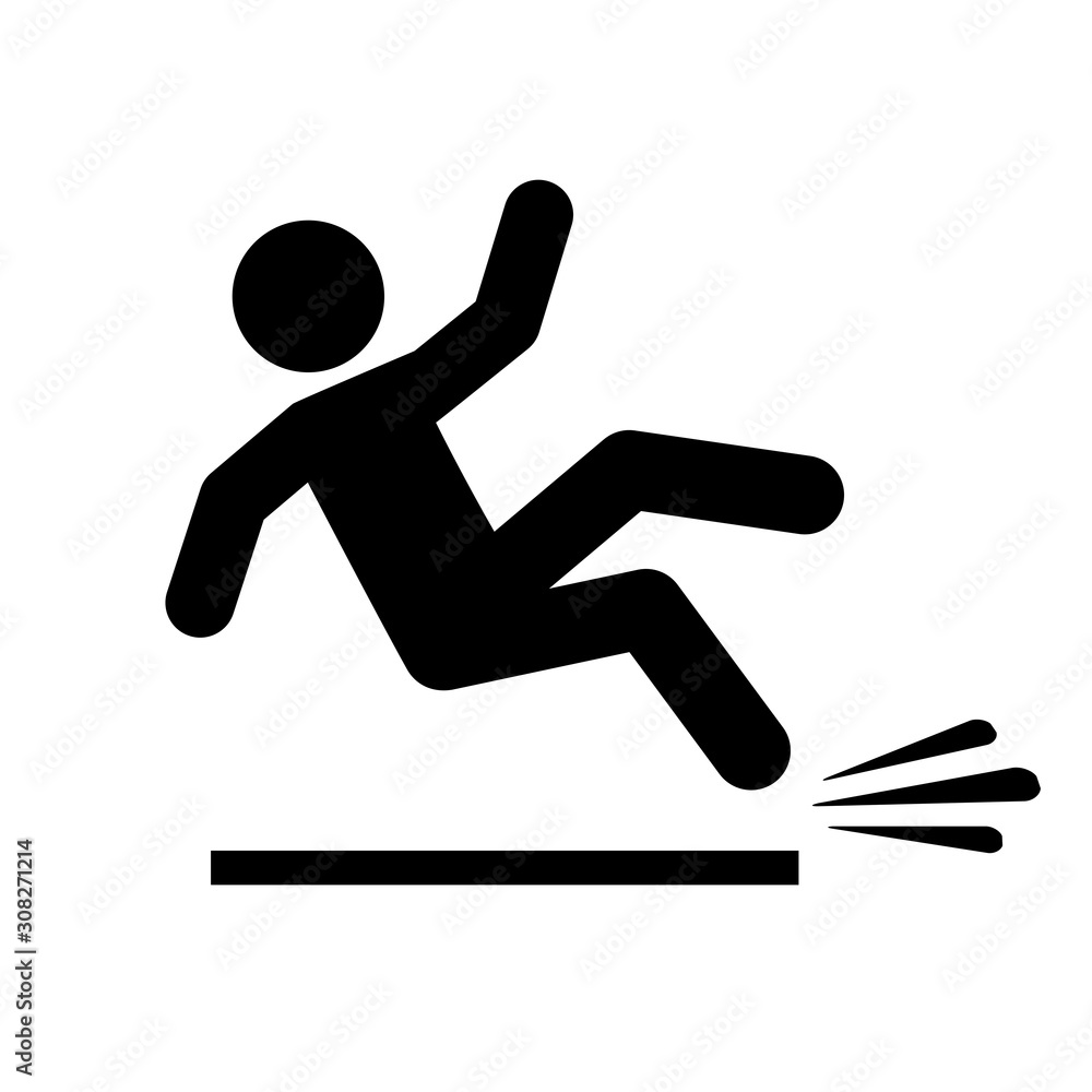Fallen person vector icon Fallen person vector icon