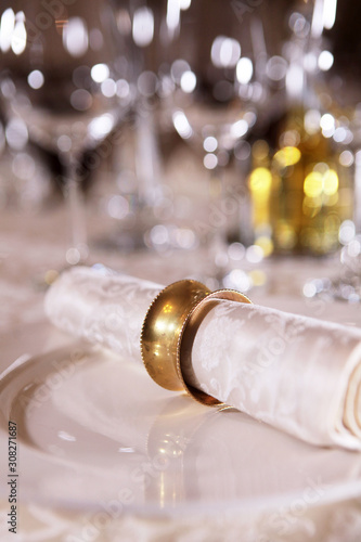 Принти на полотні Vintage ring fixed on a napkin
