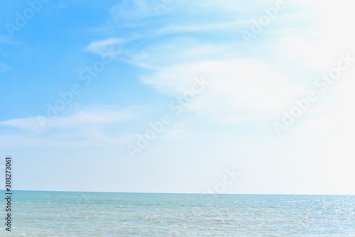 Clear Blue Skies and Sea of Cha Am Beach