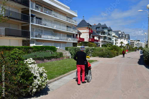 La Baule Escoublac, France - april 13 2017 : picturesque city in spring photo