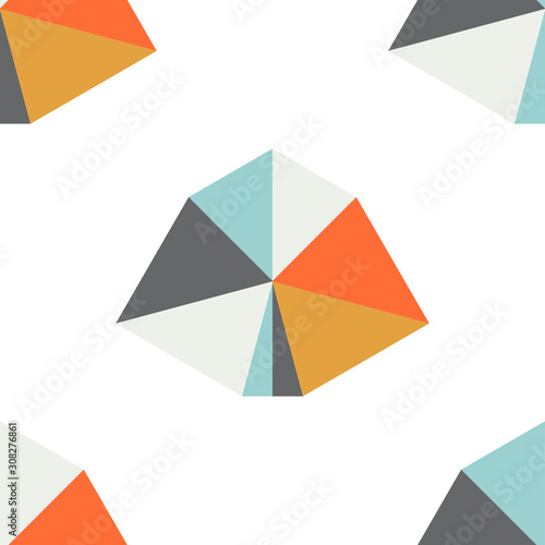 Abstract geometric seamless pattern. Tile background with geometrical shapes. Wrapping paper. Vector illustration.  